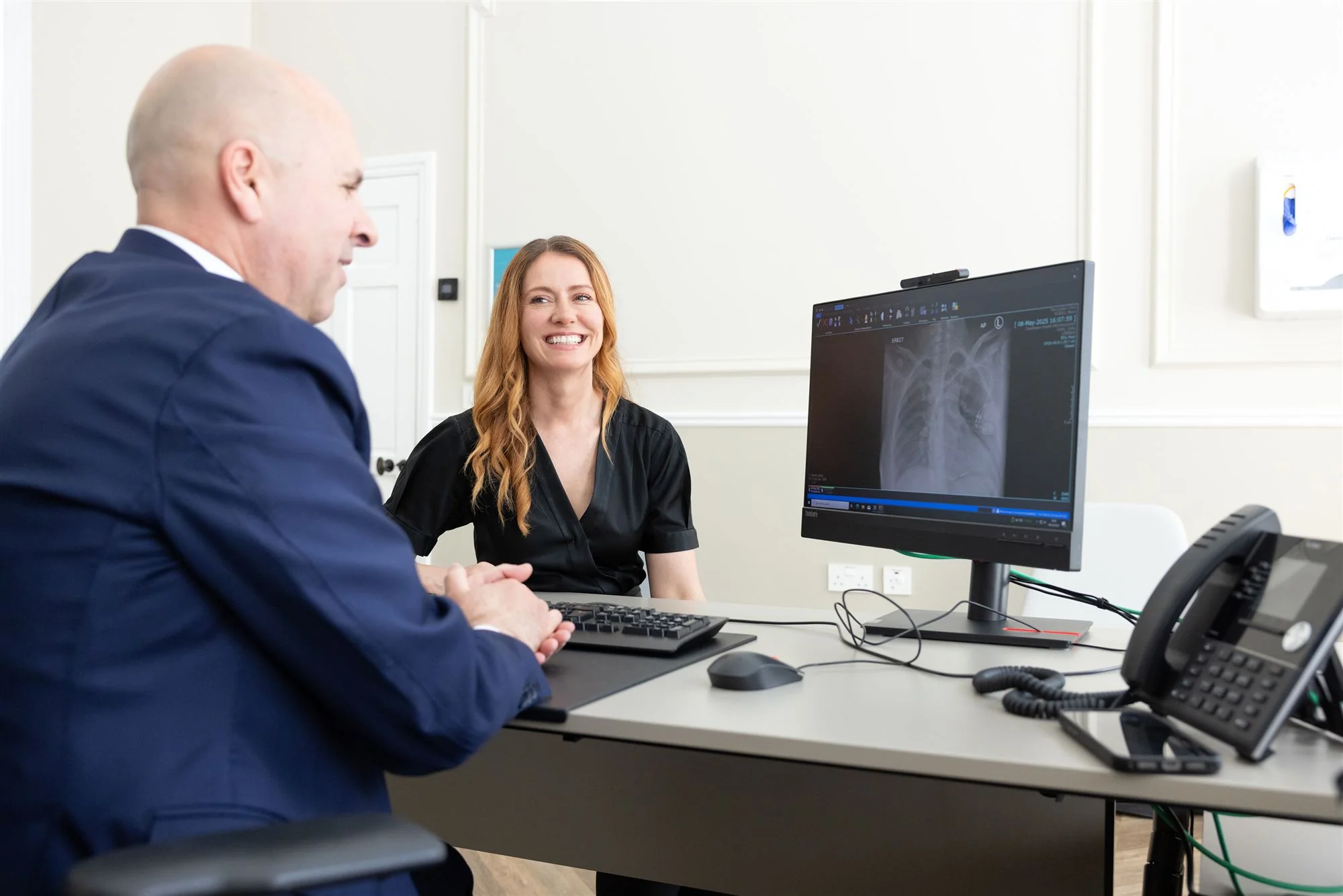 Mr Marco Scarci with a patient